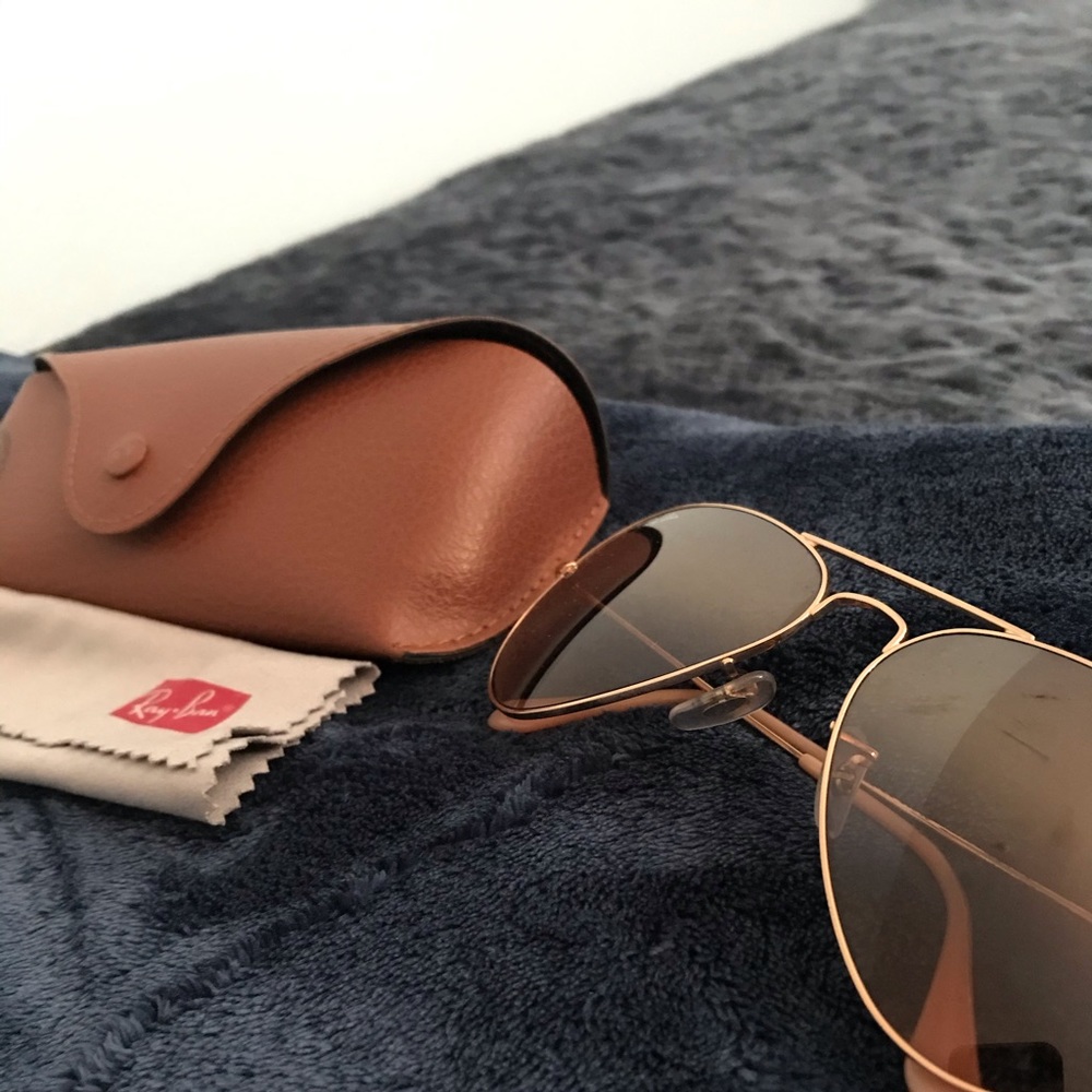 Custom Ray-Ban Aviator RB3025 Rose Gold gradient